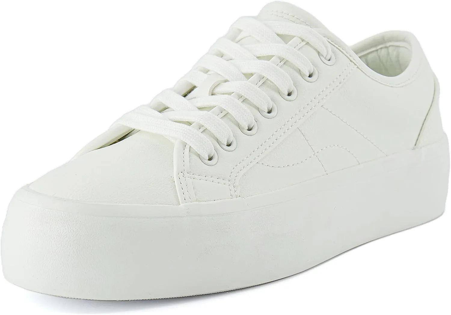 CUSHIONAIRE Women's Tag Low top Canvas Sneaker  Memory Foam, White/White 8