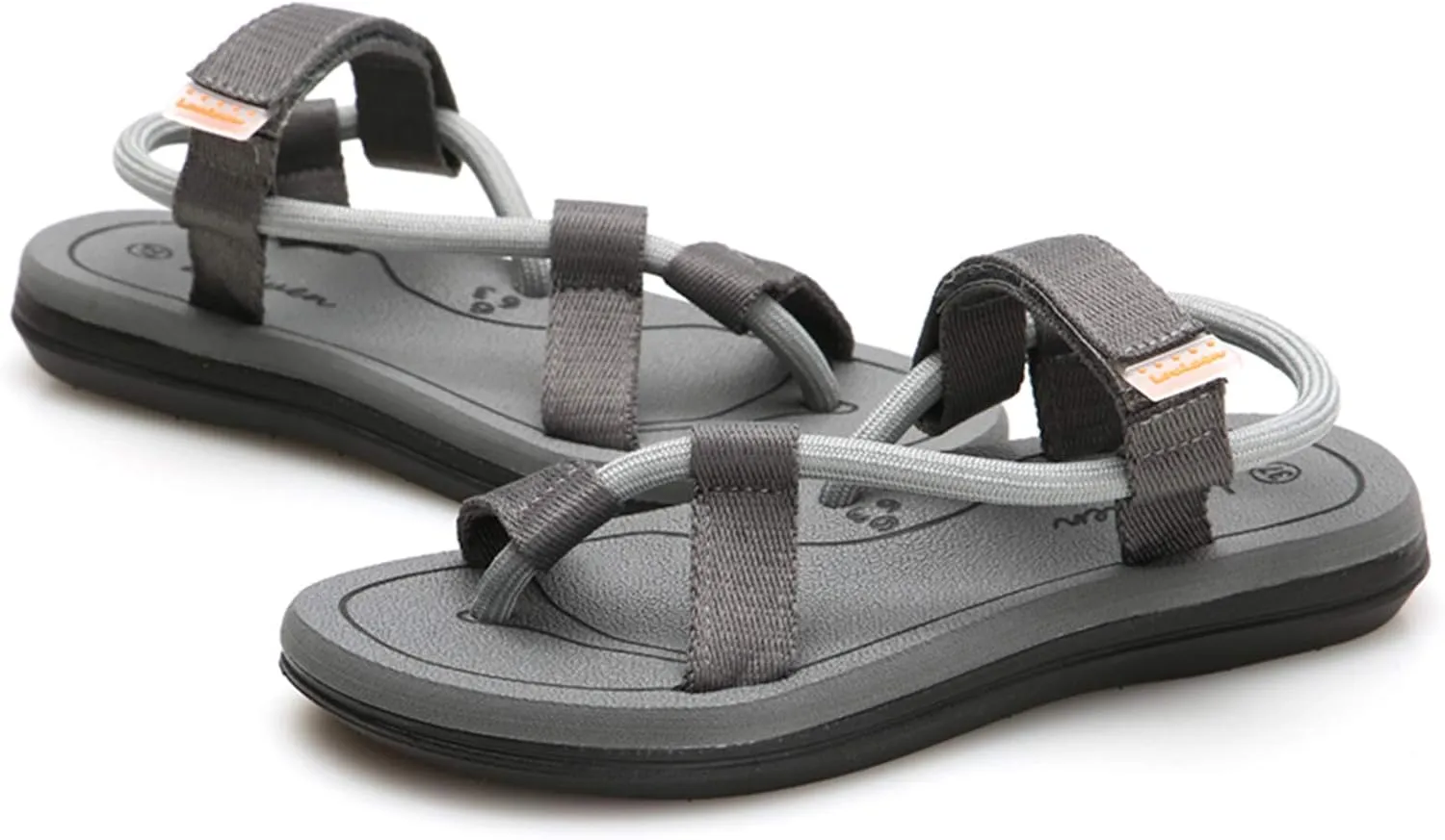 CYian Mens Sandals Slippers Rubber Flip Flops for Men Shoes with Fashion Eastic Strap Free Adjustment Indoor Outdoor