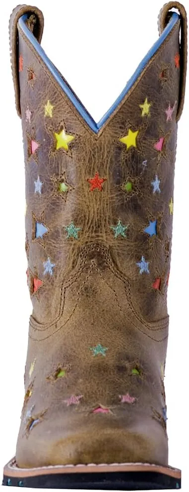 Dan Post Kids Girls Starlett Square Toe Dress Boots Mid Calf - Brown