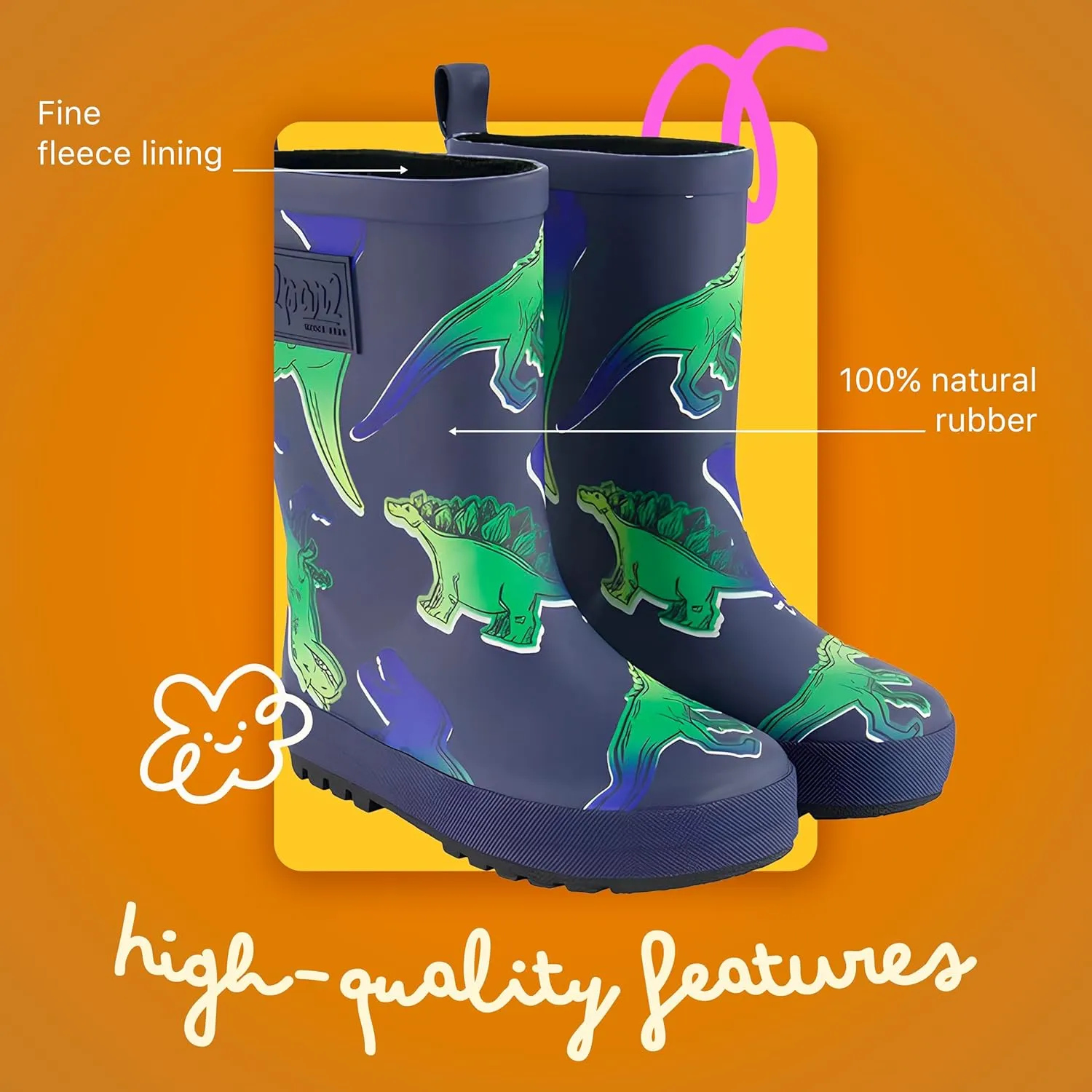 Deux par Deux Rain Boots for Kids and Toddlers