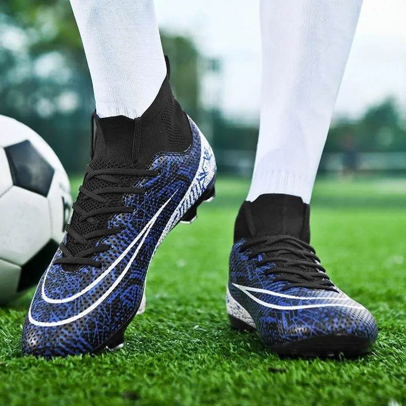 DHOVOR Men's Football Cleats Football Shoes Adult Athletics High-Top Football Trainers Football Cleats Teenagers Outdoor and Indoor Soccer Shoes