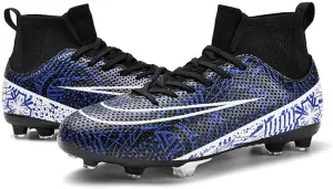 DHOVOR Men's Football Cleats Football Shoes Adult Athletics High-Top Football Trainers Football Cleats Teenagers Outdoor and Indoor Soccer Shoes