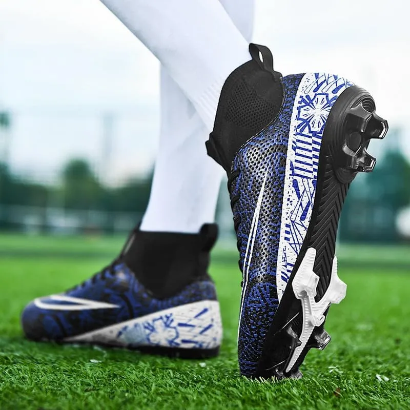 DHOVOR Men's Football Cleats Football Shoes Adult Athletics High-Top Football Trainers Football Cleats Teenagers Outdoor and Indoor Soccer Shoes