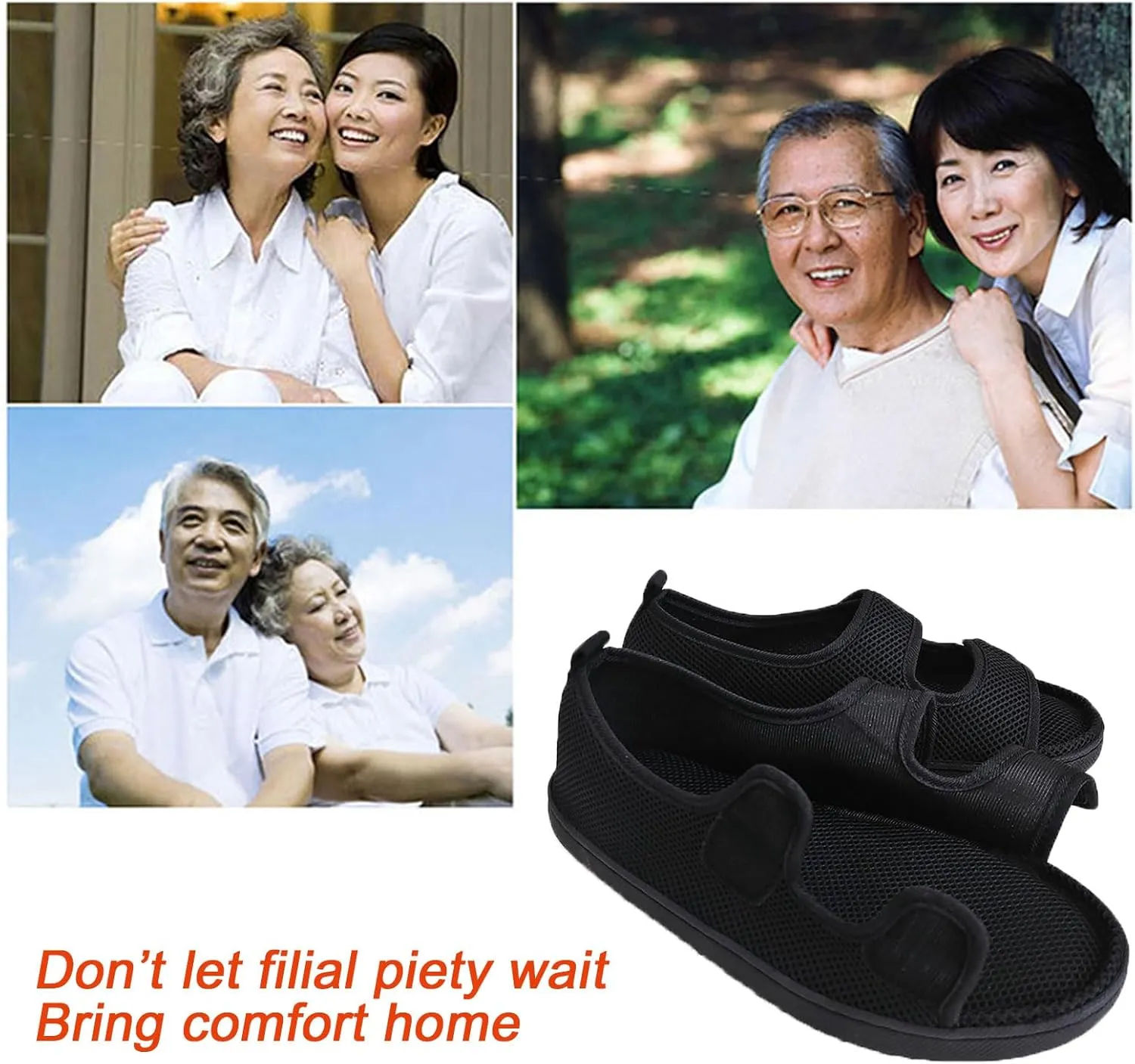 Diabetic Shoes Extra Wide Diabetic Sandals, Adjustable Closed Arch Support Orthotic Shoes for Diabetes Edema Plantar Fasciitis Bunions Arthritis Swollen Feet Indoor and Outdoor