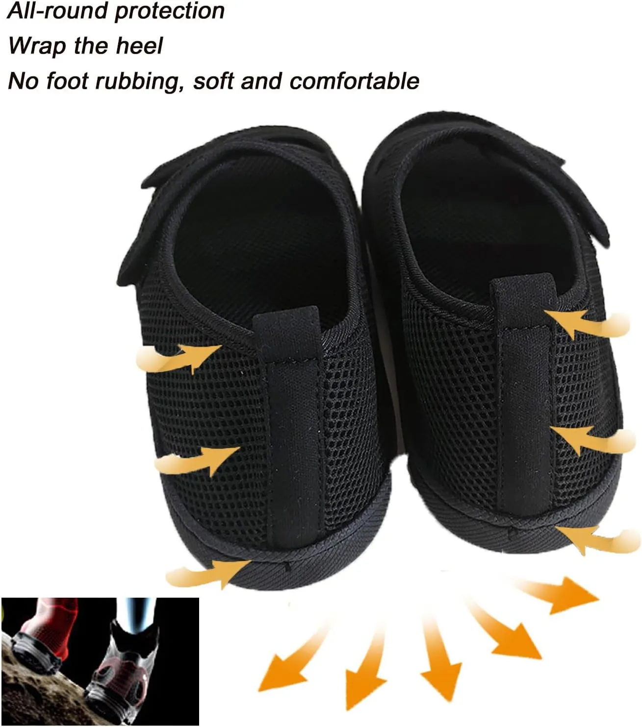 Diabetic Shoes Extra Wide Diabetic Sandals, Adjustable Closed Arch Support Orthotic Shoes for Diabetes Edema Plantar Fasciitis Bunions Arthritis Swollen Feet Indoor and Outdoor