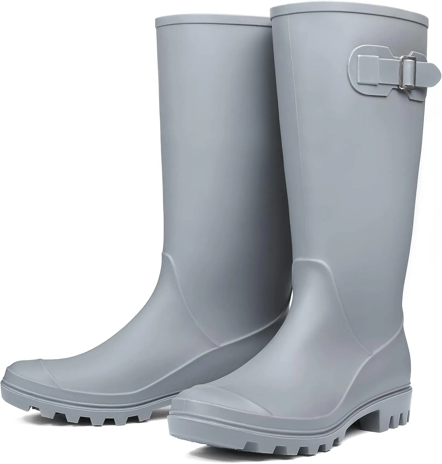DKSUKO Women's Tall Rain Boots Garden Boots Waterproof Wellington Rubber Boots