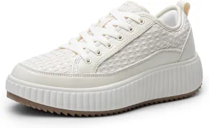 DREAM PAIRS Women Platform Chunky Lightweight Comfortable Casual Lace-Up Sky Walking Fashion Sneakers