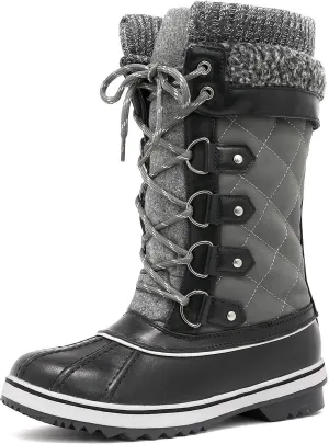 DREAM PAIRS Women's Mid-Calf Waterproof Winter Snow Boots MONTE_02