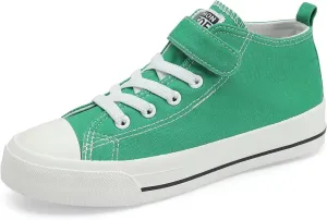 DSWED Toddler Little Kid Sneakers Boys and Girls Canvas Shoes High Top Casual Lightweight Classic Adjustable Strap Sneakers
