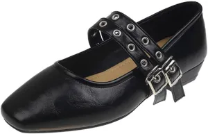 Emo Shoes Mary Janes Ballet Flats Y2K Retro Rave Grunge Buckle Shoes for Women Preppy Teen Girls - Non Slip Kawaii Elegant Cute Core Comfortable Walking Birthday Gifts Back to School Party Travel