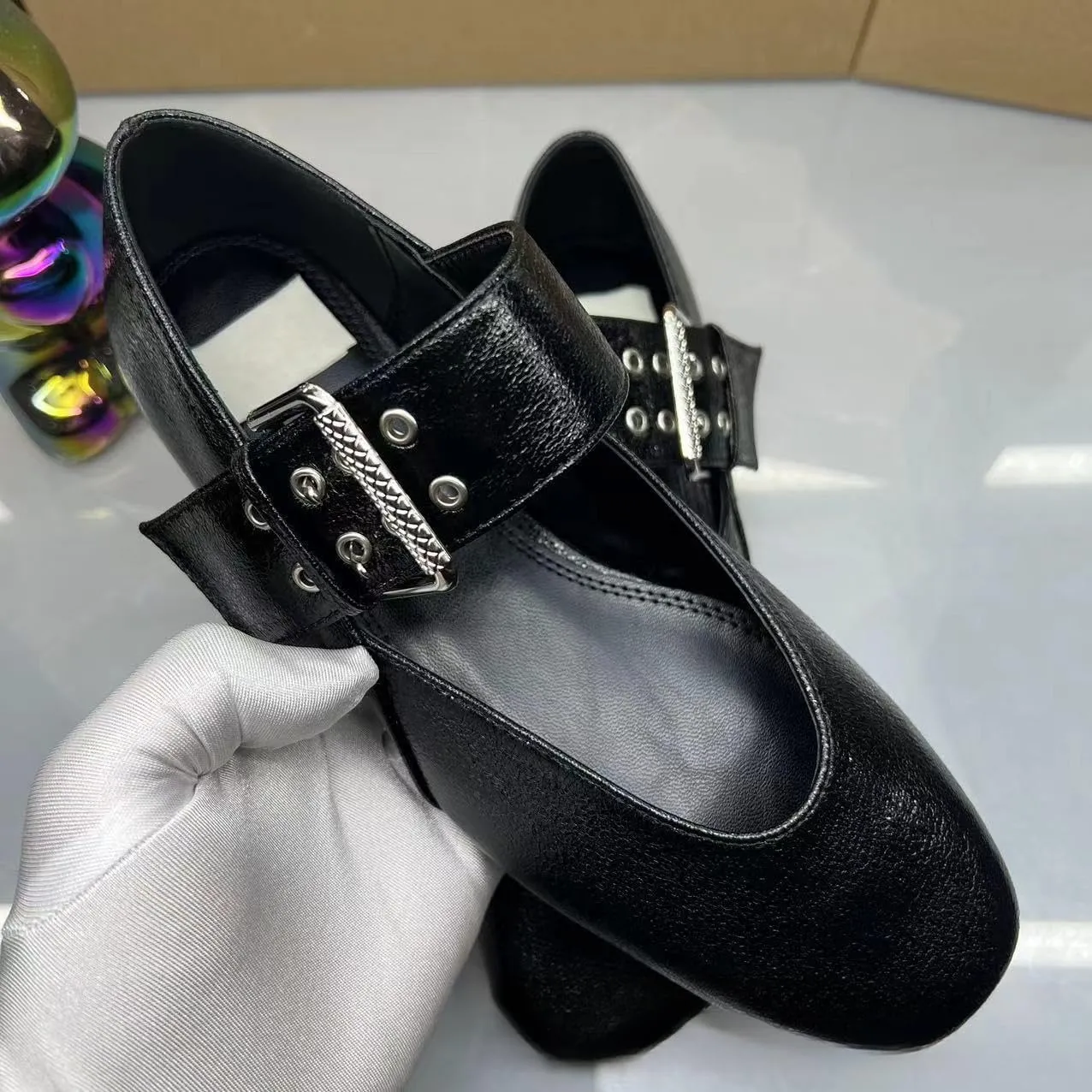 Emo Shoes Mary Janes Ballet Flats Y2K Retro Rave Grunge Buckle Shoes for Women Preppy Teen Girls - Non Slip Kawaii Elegant Cute Core Comfortable Walking Birthday Gifts Lolita Summer Back to School