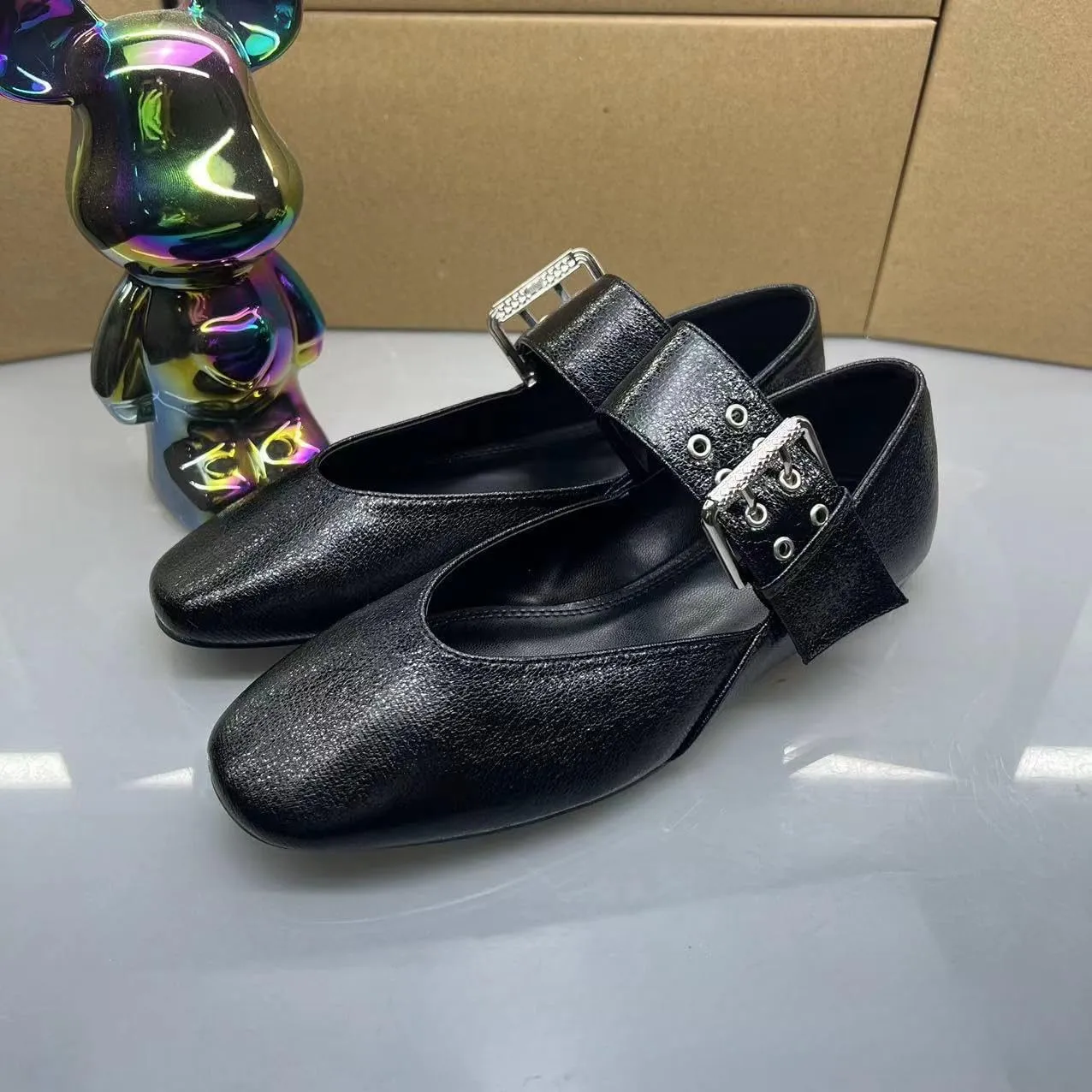 Emo Shoes Mary Janes Ballet Flats Y2K Retro Rave Grunge Buckle Shoes for Women Preppy Teen Girls - Non Slip Kawaii Elegant Cute Core Comfortable Walking Birthday Gifts Lolita Summer Back to School