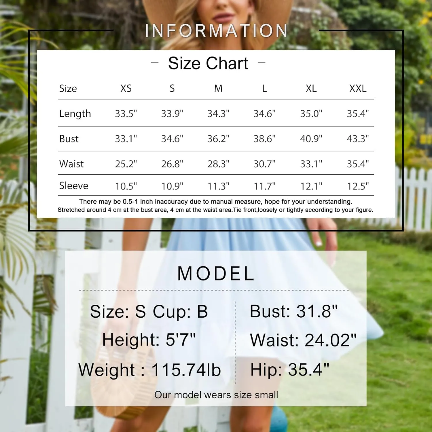 EXLURA Women's 2025 Summer Short Puff Sleeve Casual Short Mini Dresses Tie Back Square Neck A-Line Sundress