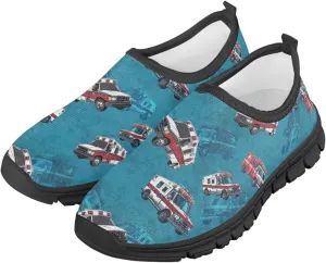 Fashion Casual Walking Shoes Boys Comfort Barefoot Sneakers Elastic Shock Absorption Anti-Skid Loafers Size 11-15 Black Sole