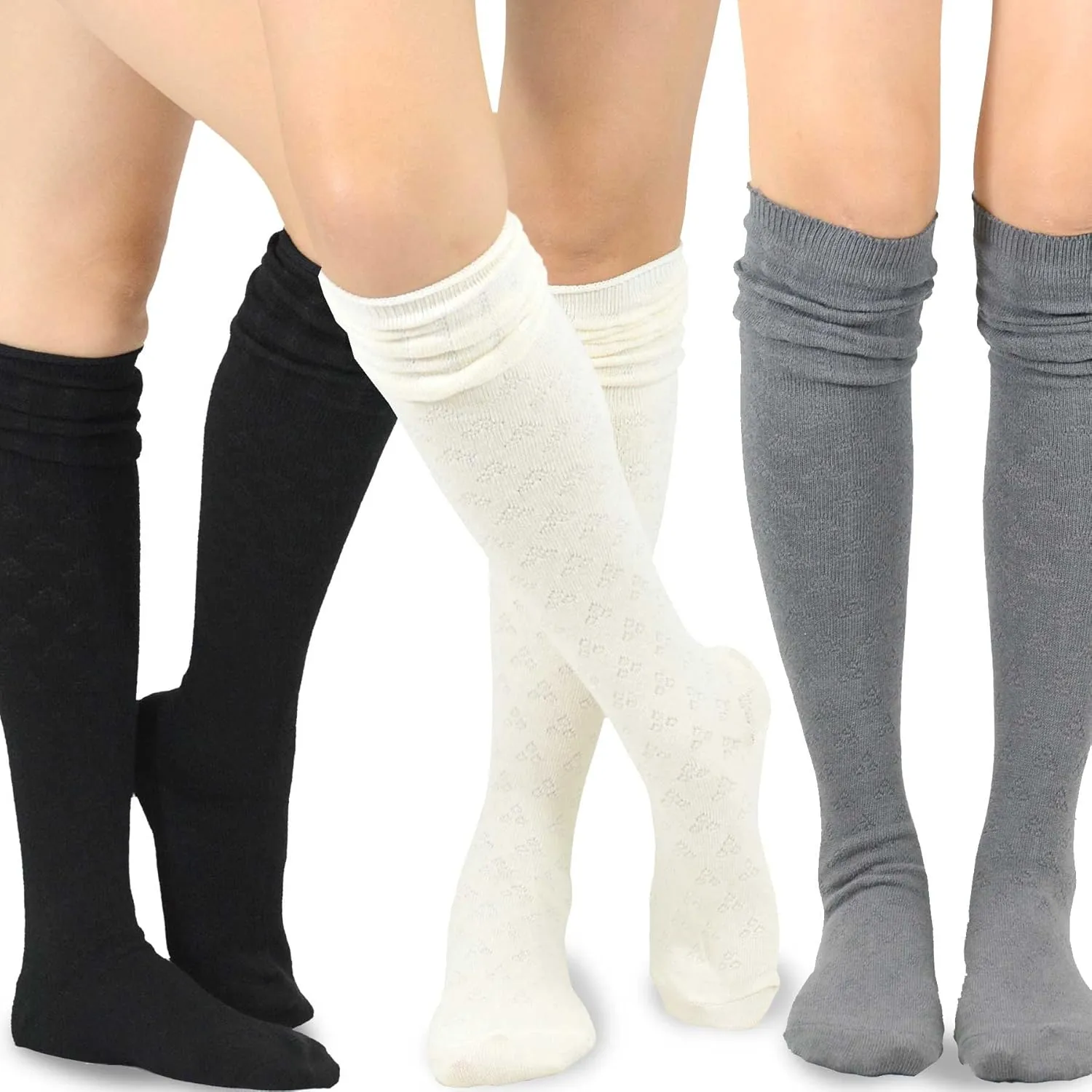 Fashionable Cotton Slouchy Boot Socks for Women and Girls: Long Thigh Highs, Over-the-Knee Highs, and Knee Highs