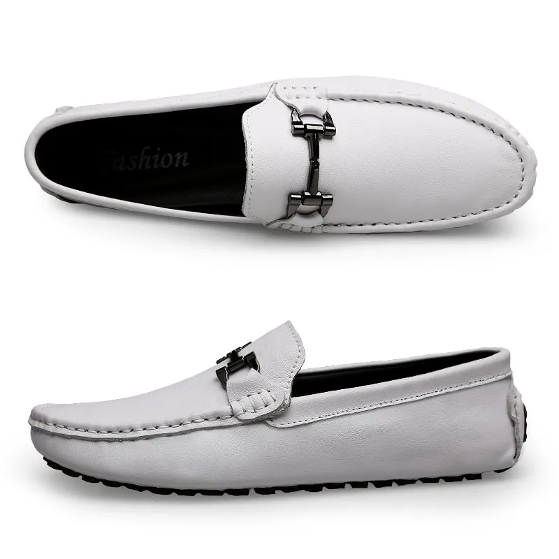 Fashionable leather low shoes designer