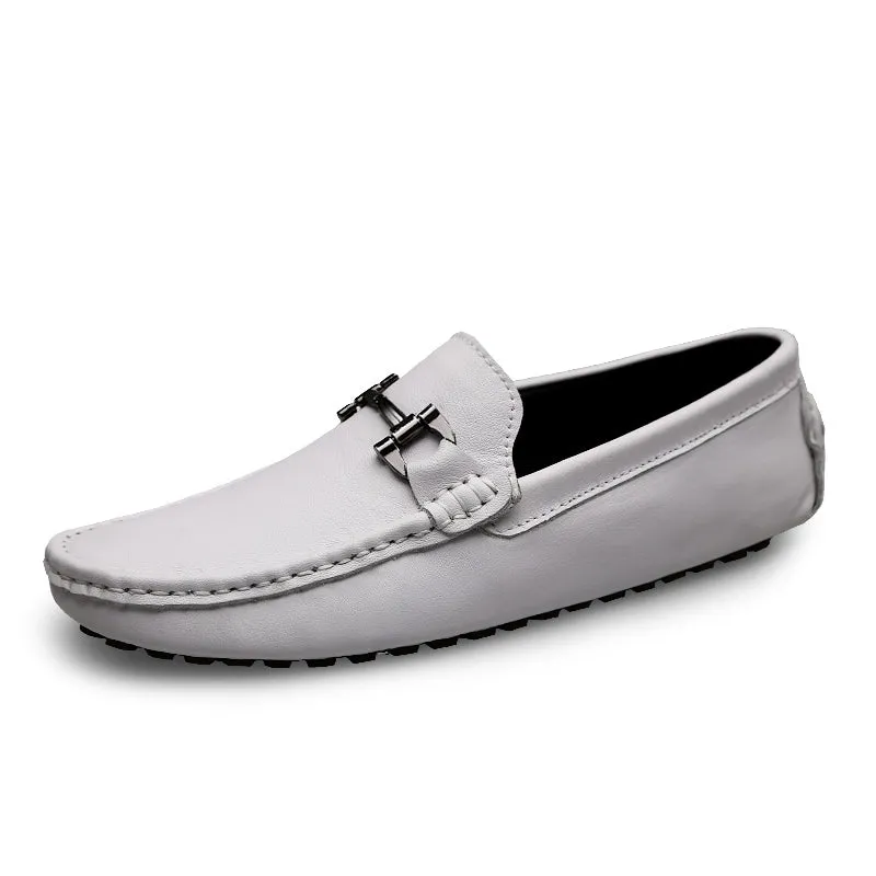 Fashionable leather low shoes designer