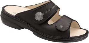 Finn Comfort Womens 2550 Sansibar Nappaseda Black Leather Sandals 37 EU