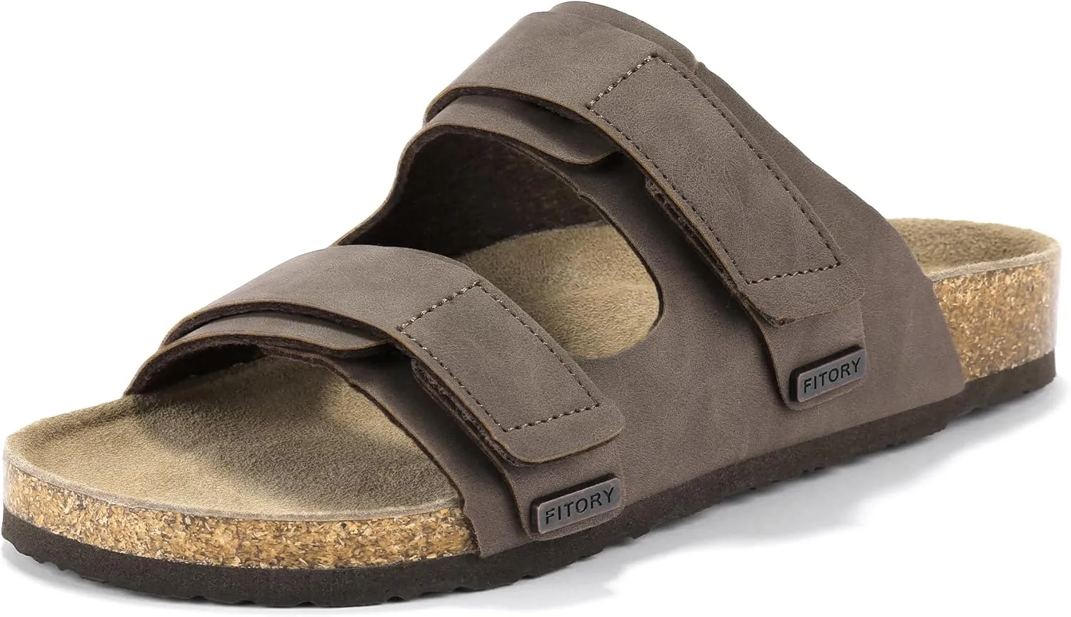 FITORY Womens Sandals with Arch Support Cork Slides for Summer Size 6-11