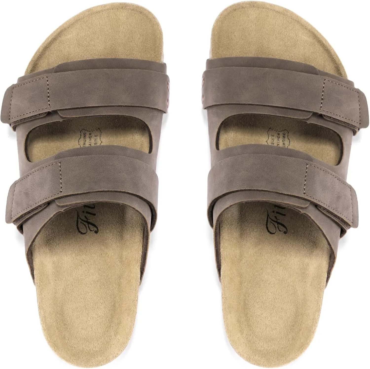 FITORY Womens Sandals with Arch Support Cork Slides for Summer Size 6-11