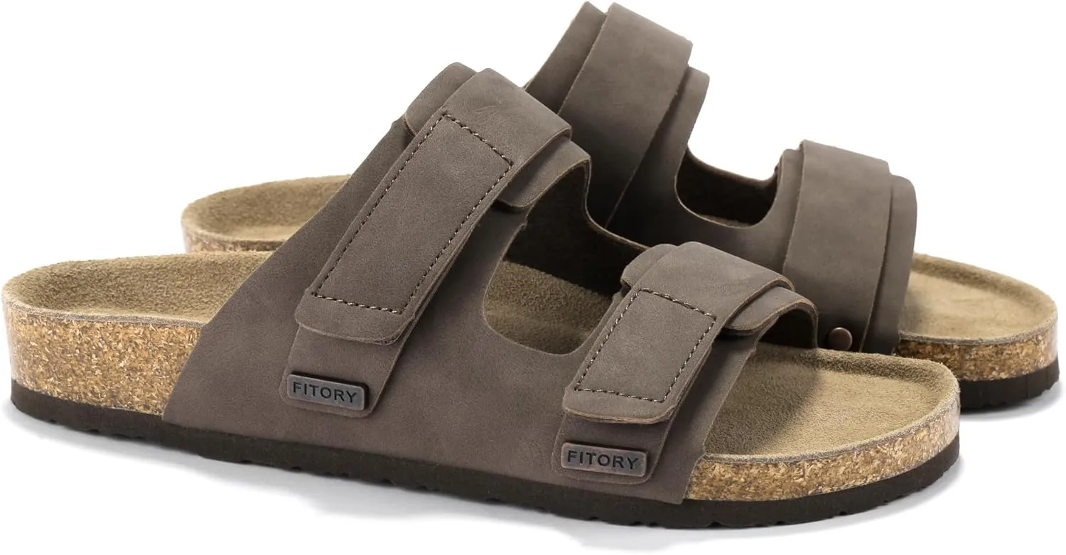FITORY Womens Sandals with Arch Support Cork Slides for Summer Size 6-11