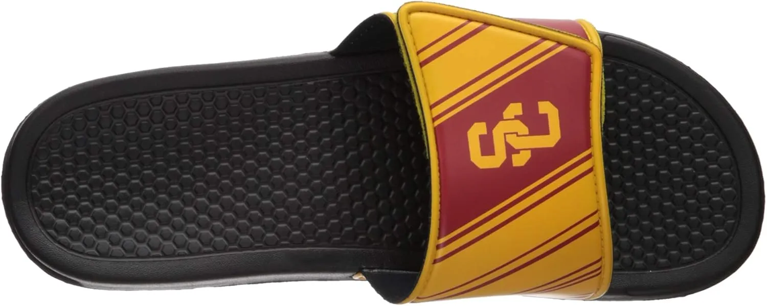 FOCO Men's NCAA College Team Logo Shower Sport Legacy Slide Flip Flop Sandals USC Velcro Extra Large