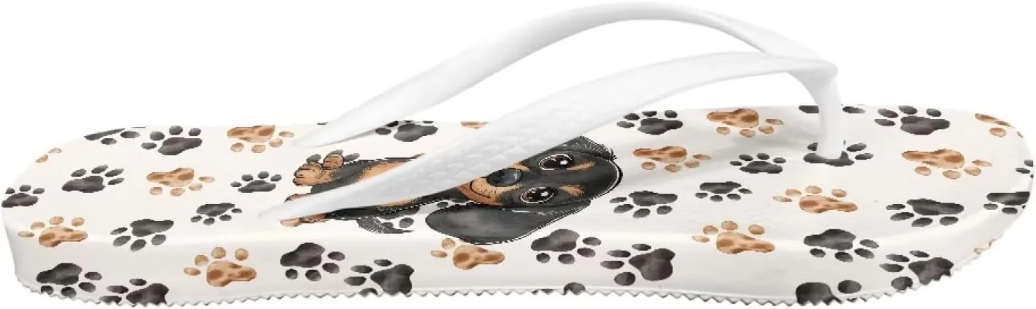 Forchrinse Custom Flip Flops Slippers for Women Quick Dry Shower Slides Non Slip Summer Flats Sandals for Beach Thong Sandals