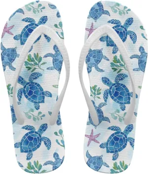 Forchrinse Custom Flip Flops Slippers for Women Quick Dry Shower Slides Non Slip Summer Flats Sandals for Beach Thong Sandals