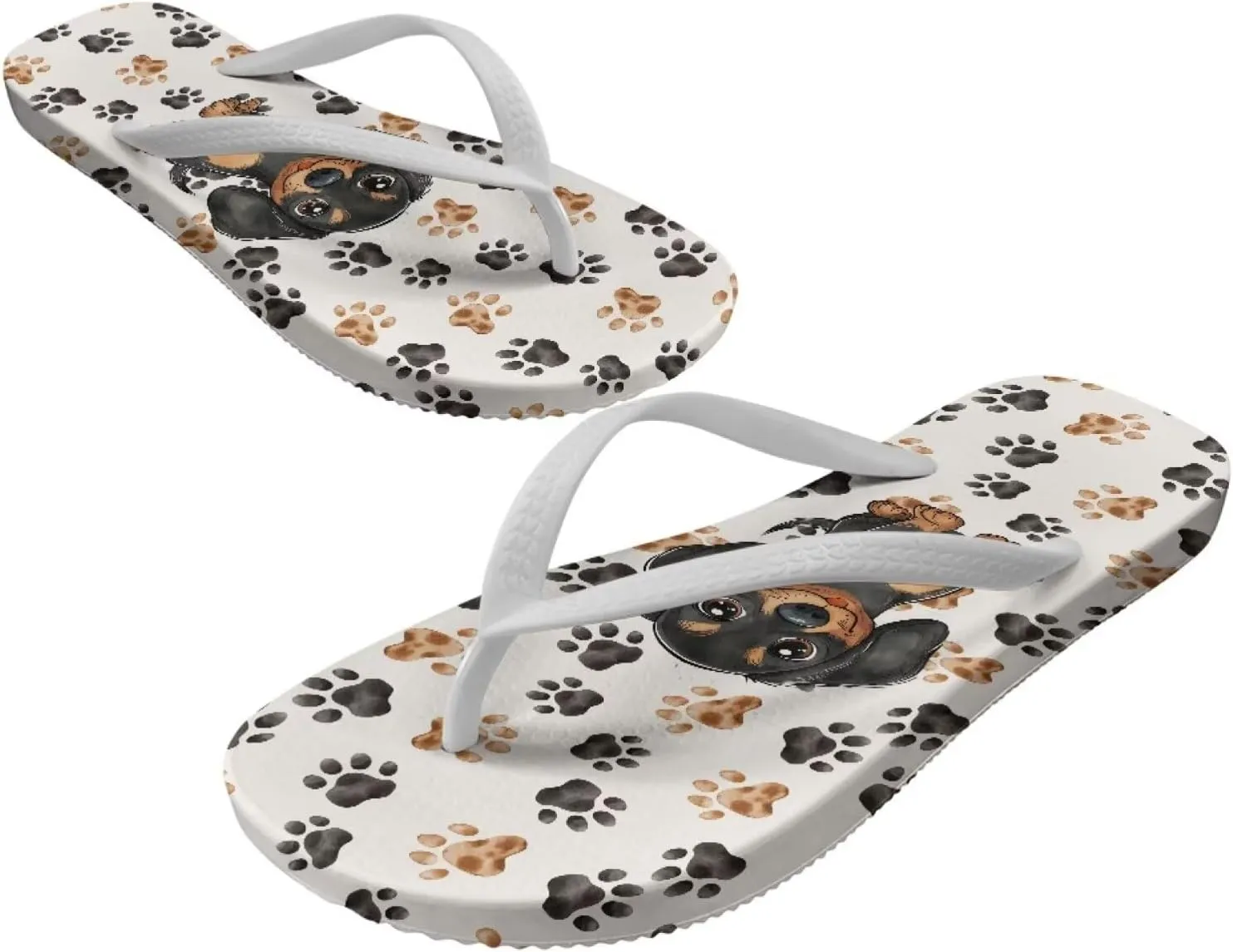 Forchrinse Custom Flip Flops Slippers for Women Quick Dry Shower Slides Non Slip Summer Flats Sandals for Beach Thong Sandals