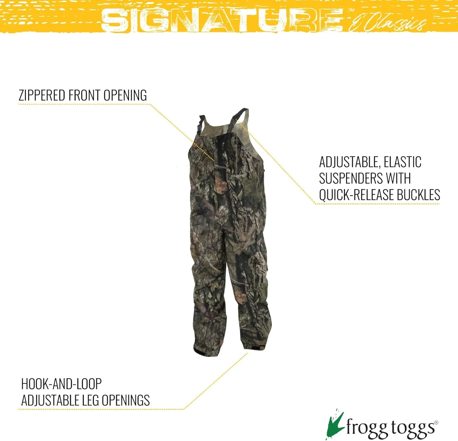 FROGG TOGGS Men's Classic Pro Advantage Waterproof Breathable Rain Bib