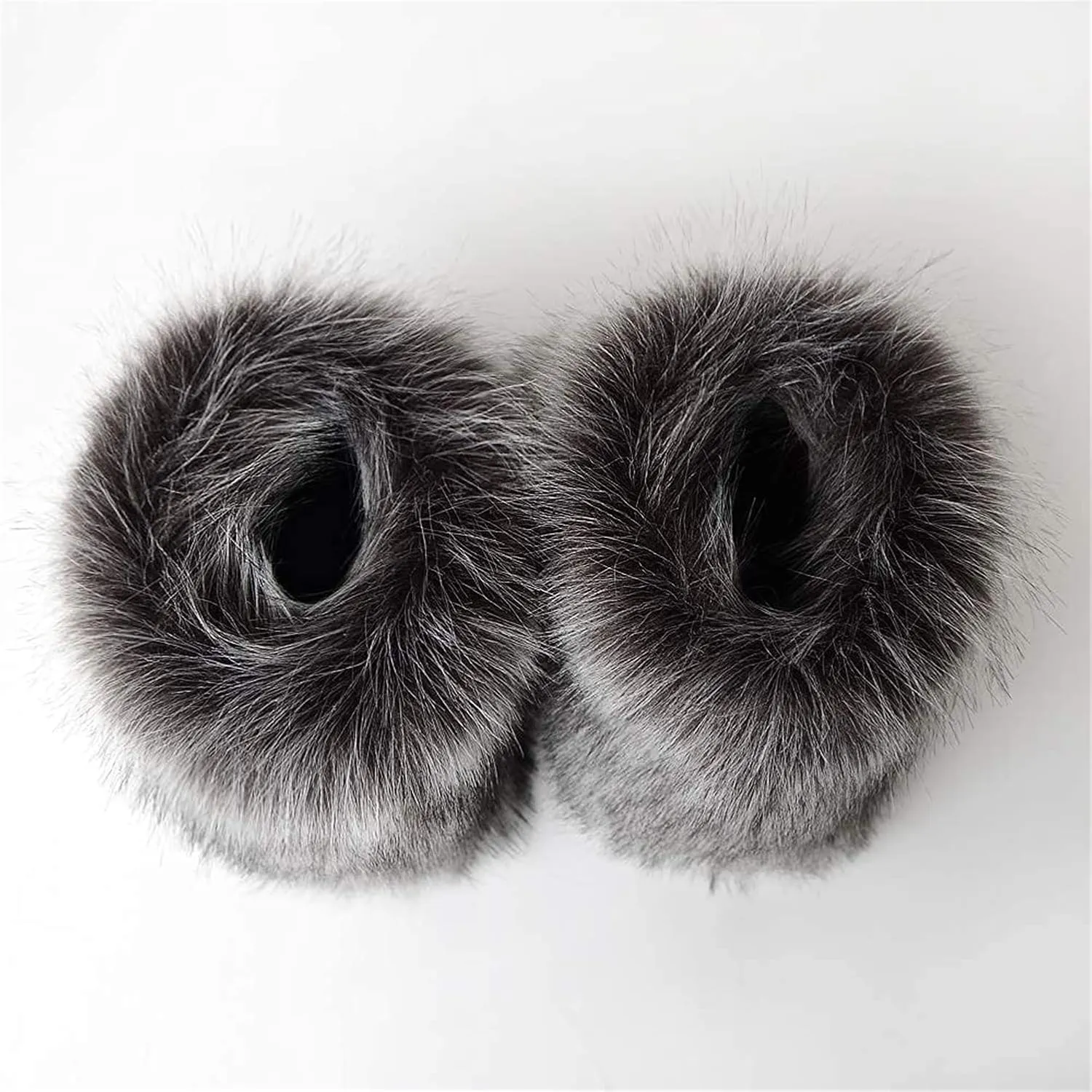 FUNCOS Women's Faux Fur Boots Warm Fuzzy Fluffy Winter Halloween Party Costume Shoes