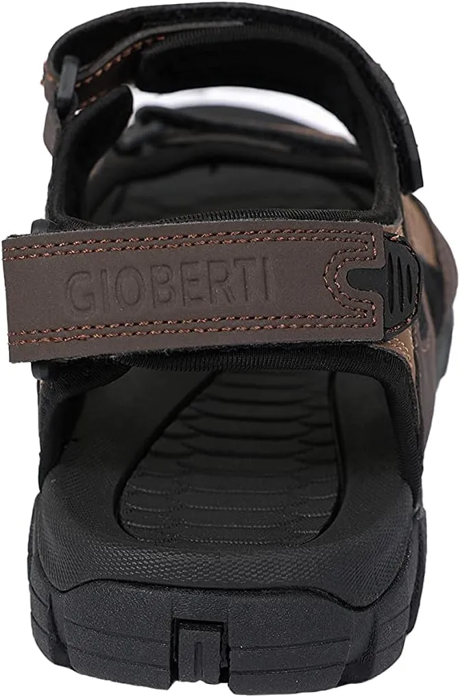 Gioberti Men Open Toe Sandals with Adjustable Straps and Arch Support