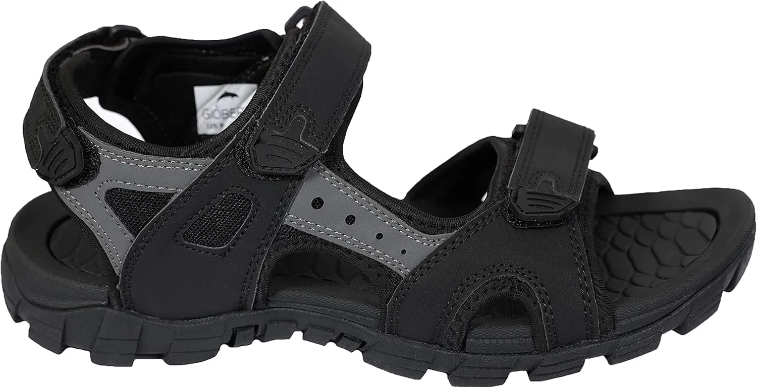Gioberti Men Open Toe Sandals with Adjustable Straps and Arch Support