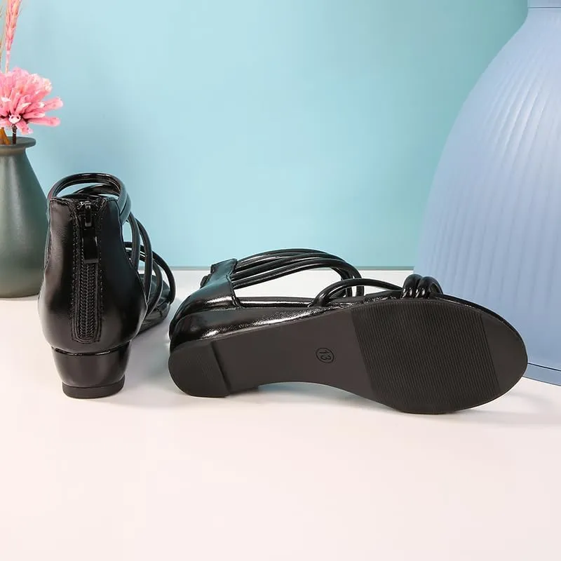 Girls Low Heel Chunky Sandals Wedding Dress Pumps Shoes
