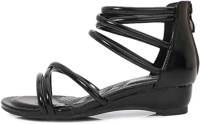 Girls Low Heel Chunky Sandals Wedding Dress Pumps Shoes