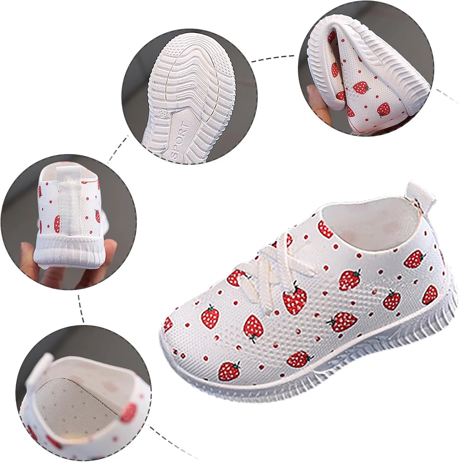 Girls Shoes Comfortable Soft Sole Casual Sports Shoes Fashionable Outdoor Sports for Girls for