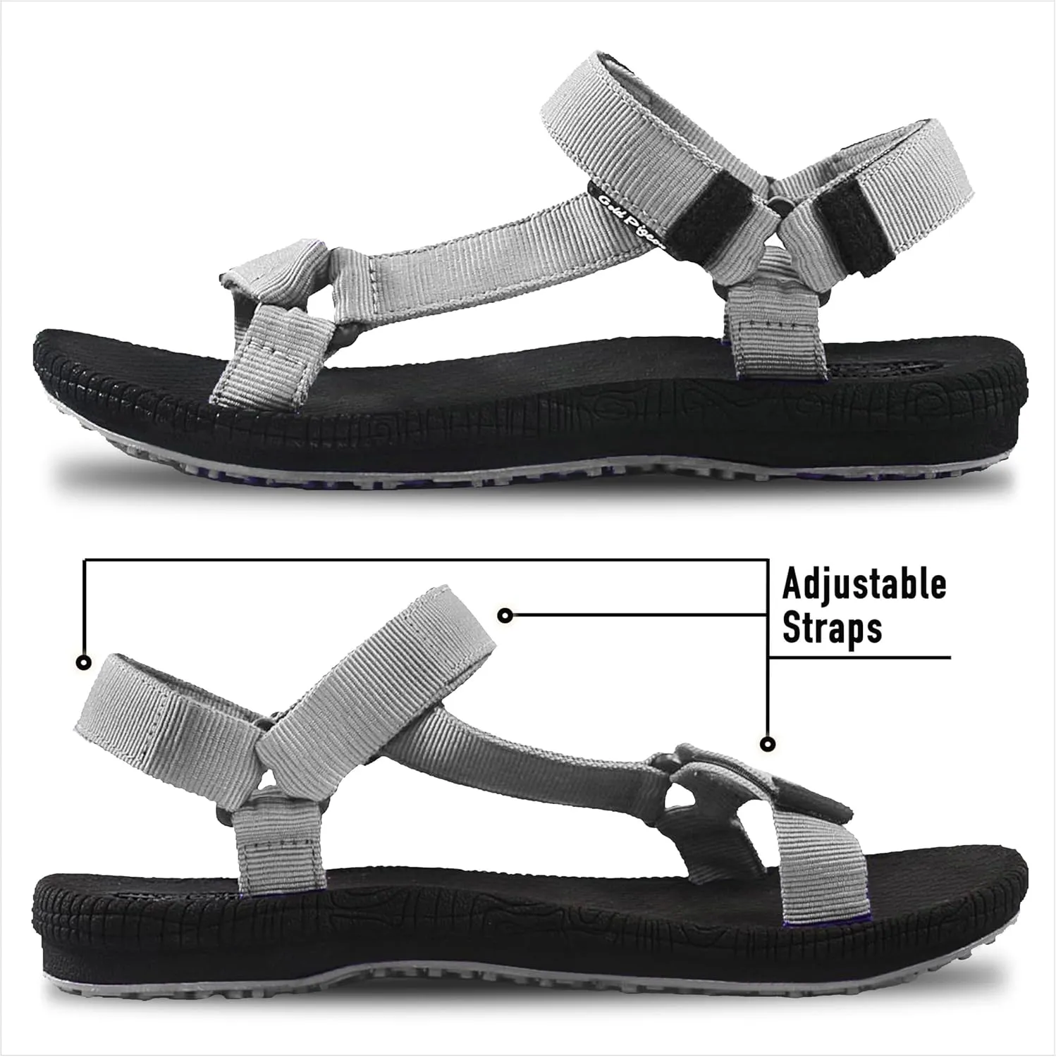 Gold Pigeon Shoes SIMPLUS Unisex Ultra-Cuhion Yoga Mat Athlete Sandals Adjustabl Straps with Heel Support