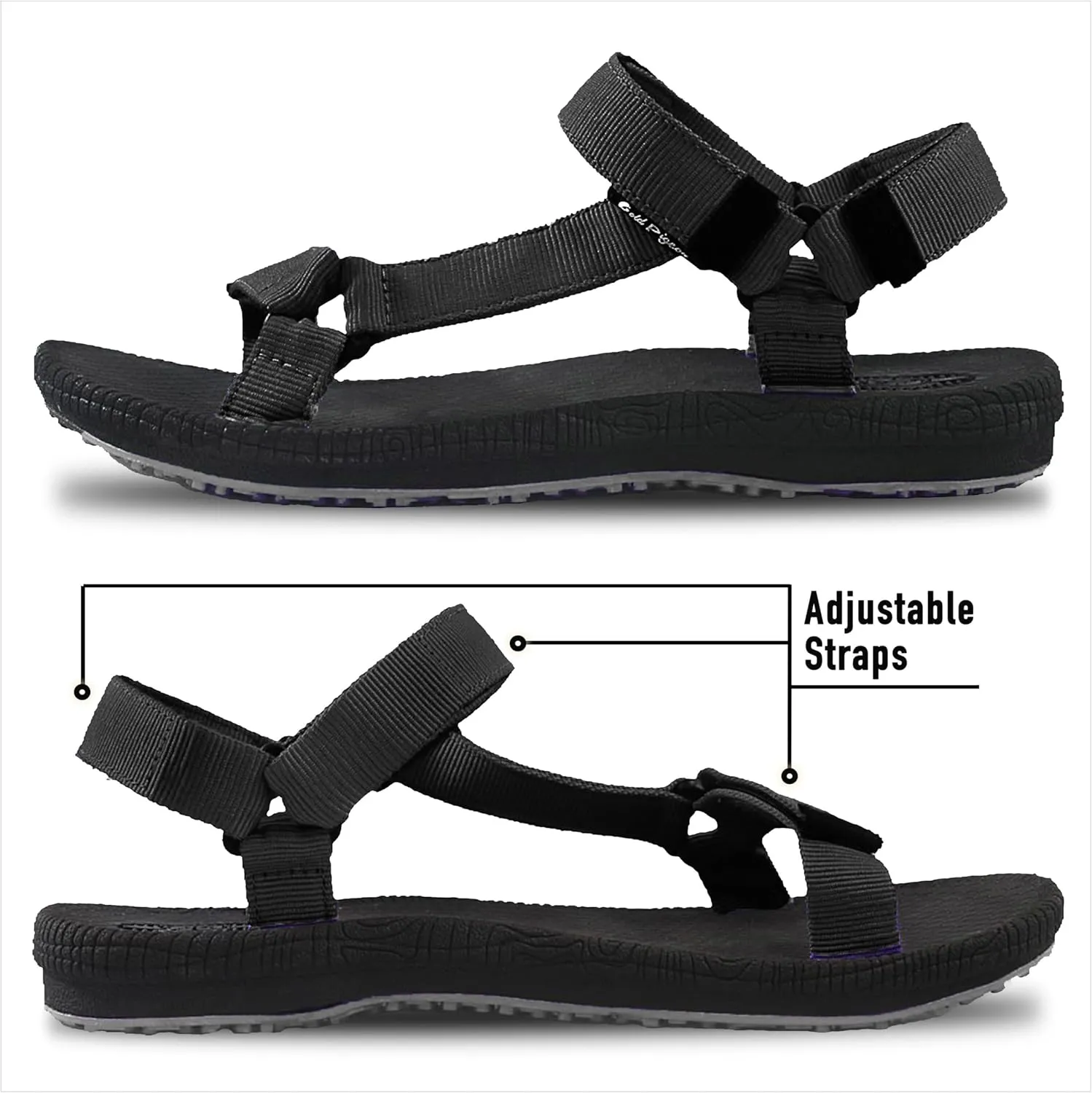 Gold Pigeon Shoes SIMPLUS Unisex Ultra-Cuhion Yoga Mat Athlete Sandals Adjustabl Straps with Heel Support