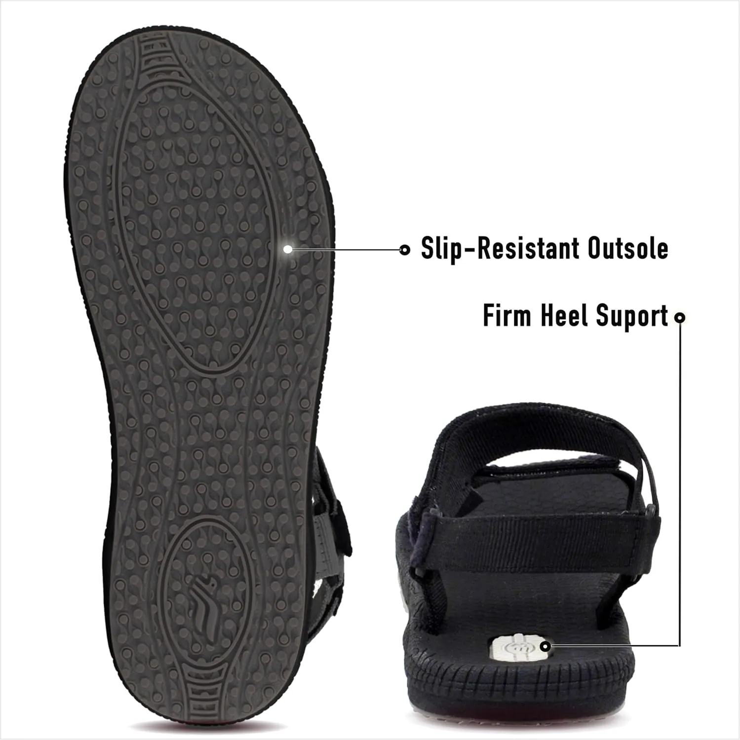 Gold Pigeon Shoes SIMPLUS Unisex Ultra-Cuhion Yoga Mat Athlete Sandals Adjustabl Straps with Heel Support