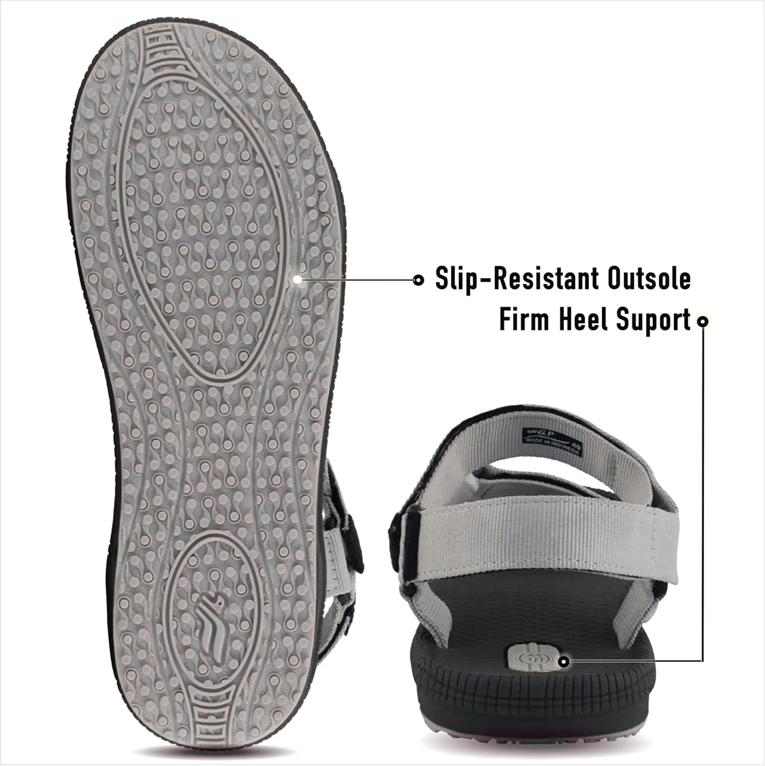 Gold Pigeon Shoes SIMPLUS Unisex Ultra-Cuhion Yoga Mat Athlete Sandals Adjustabl Straps with Heel Support