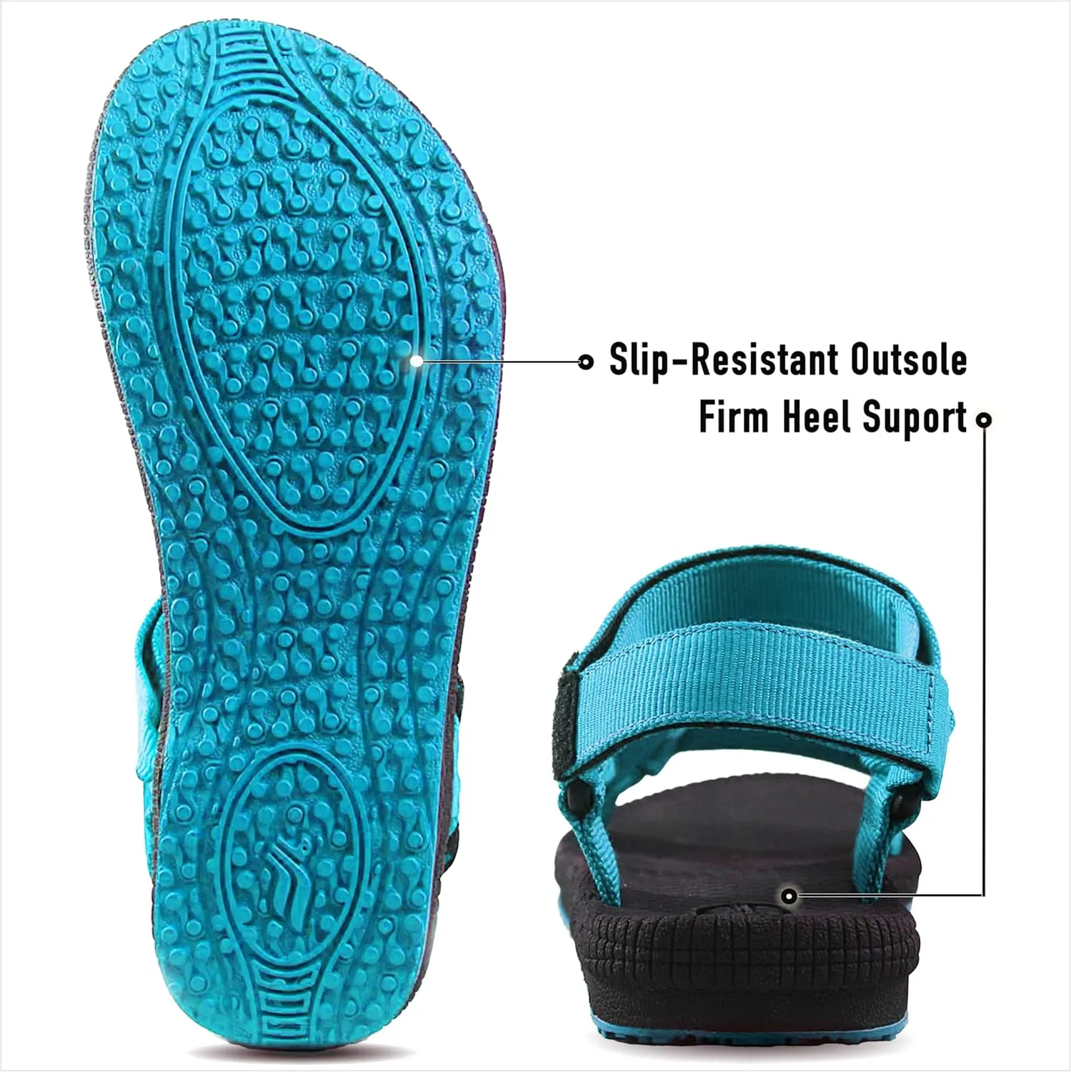 Gold Pigeon Shoes SIMPLUS Unisex Ultra-Cuhion Yoga Mat Athlete Sandals Adjustabl Straps with Heel Support