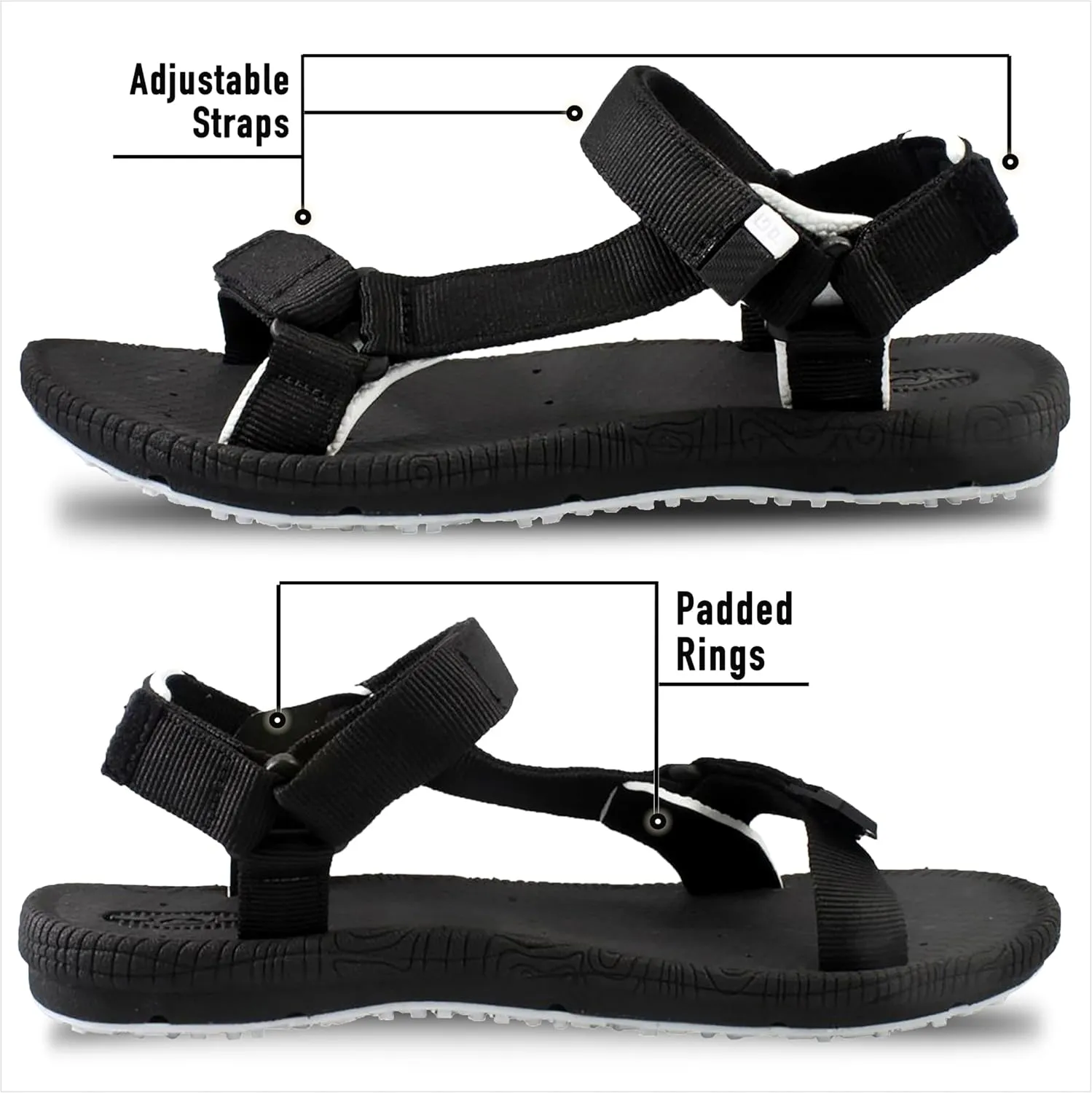 Gold Pigeon Shoes SIMPLUS Unisex Ultra-Cuhion Yoga Mat Athlete Sandals Adjustabl Straps with Heel Support