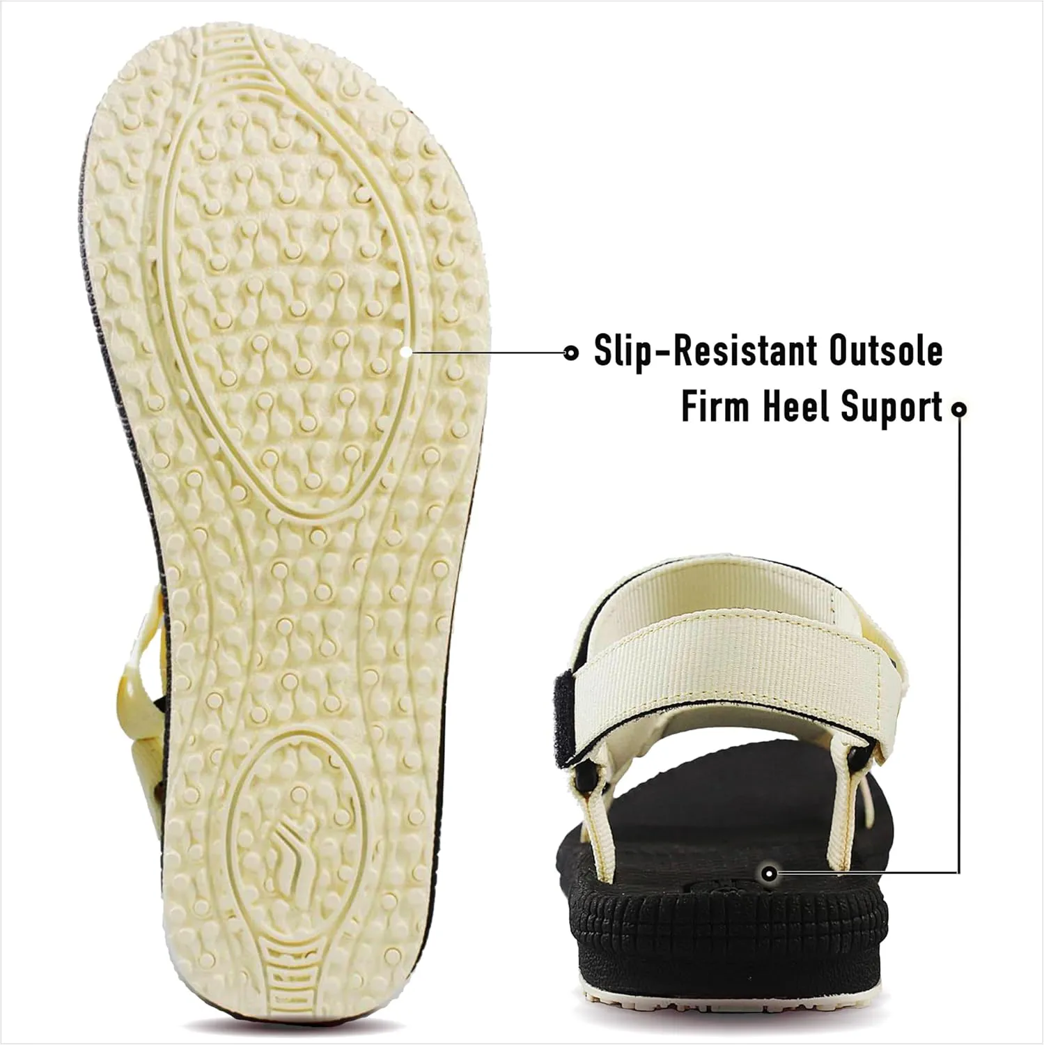 Gold Pigeon Shoes SIMPLUS Unisex Ultra-Cuhion Yoga Mat Athlete Sandals Adjustabl Straps with Heel Support