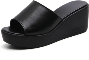 HESBITEUL Women's Wedge Sandals Open-Toe Platform Arch Support Sandals