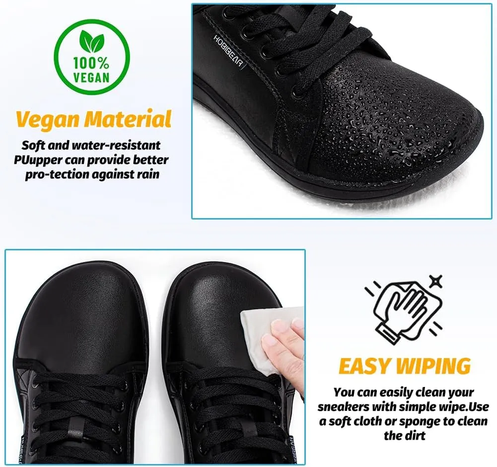 HOBIBEAR Womens Mens Wide Minimalist Barefoot Sneakers Zero Drop Shoes Lightweight Comfortable
