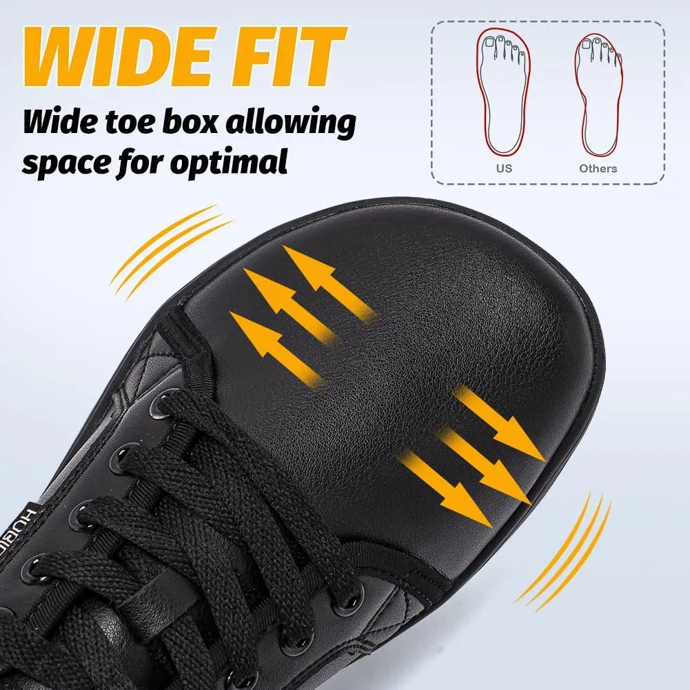 HOBIBEAR Womens Mens Wide Minimalist Barefoot Sneakers Zero Drop Shoes Lightweight Comfortable