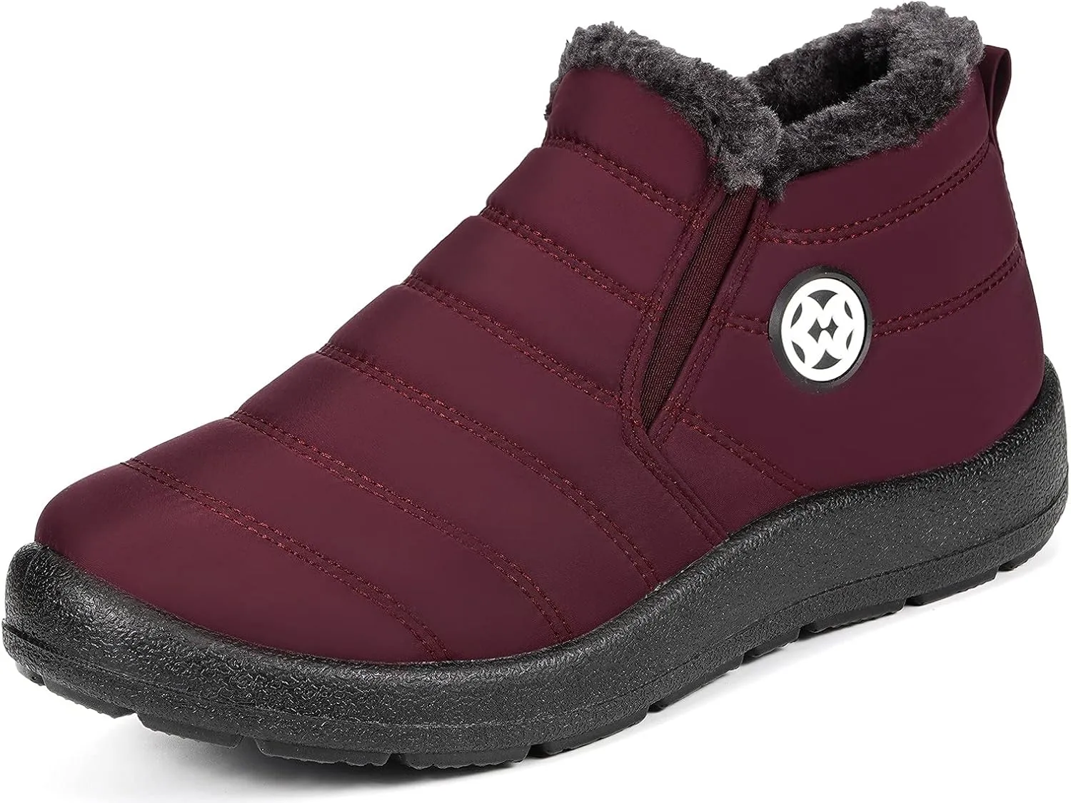 Hsyooes Womens Warm Fur Lined Winter Snow Boots Waterproof Ankle Boots Outdoor Booties Comfortable Shoes for Women