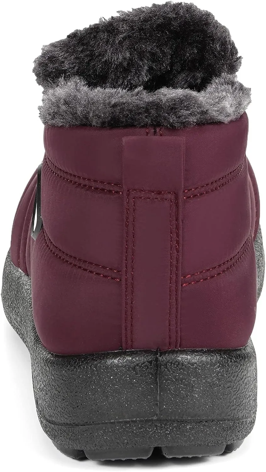 Hsyooes Womens Warm Fur Lined Winter Snow Boots Waterproof Ankle Boots Outdoor Booties Comfortable Shoes for Women