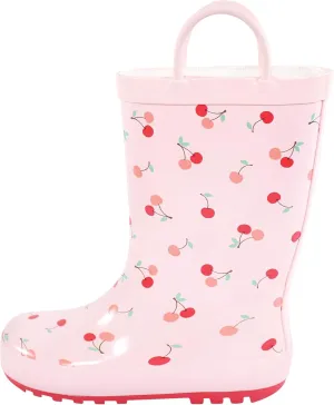 Hudson Baby Infant Girls Rain Boots, Cherry Sweet, 11 Toddler