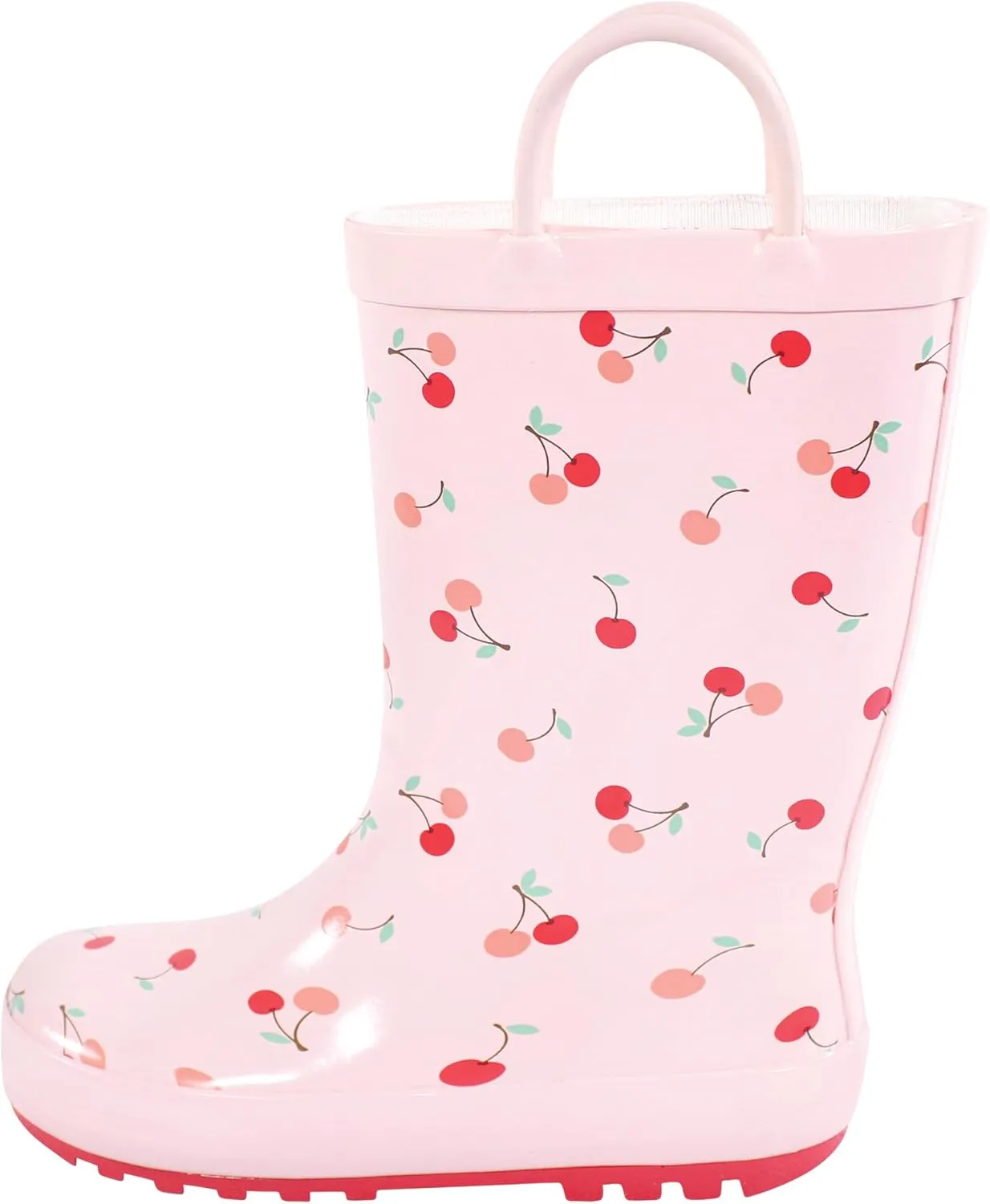Hudson Baby Infant Girls Rain Boots, Cherry Sweet, 11 Toddler